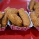 Chicken tenders on a tray